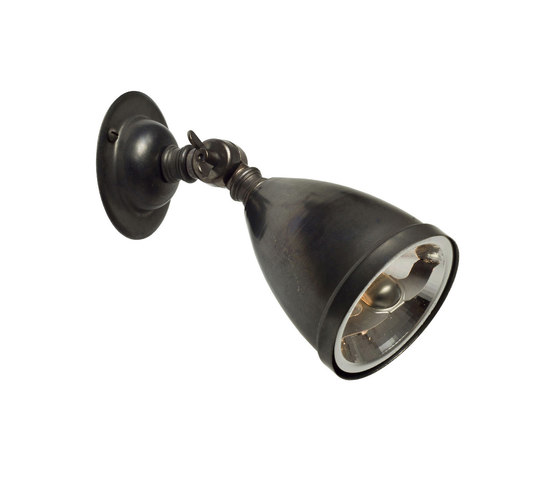 1000----0761 Spotlight with Shade, includes lamp, Weathered Brass 0820 | Wandleuchten | Original BTC