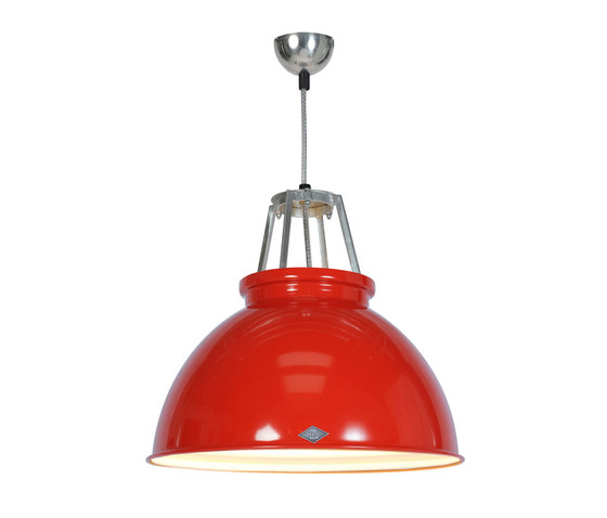 Titan Size 3 Pendant Light, Red/White Interior | Lampade sospensione | Original BTC