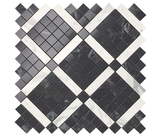 Marvel Pro Noir St. Laurent Mix Diagonal Mosaic | Mosaici ceramica | Atlas Concorde