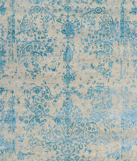 Kashmir Blazed aqua blue 4739 | Tapis / Tapis de designers | THIBAULT VAN RENNE