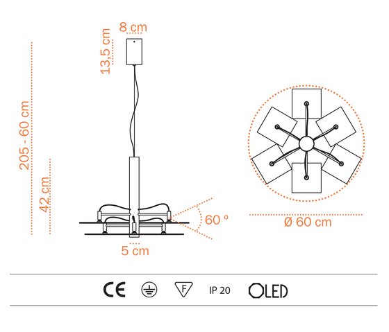 Adjust S OLED S-6 | Lampade sospensione | Bernd Unrecht lights