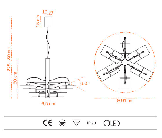 Adjust S OLED S-12 | Suspended lights | Bernd Unrecht lights