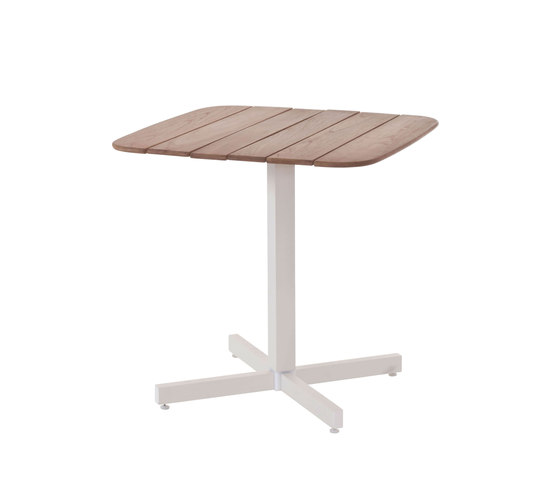 Shine 2/4 seats teak top square table | 254+257 | Tavoli pranzo | EMU Group