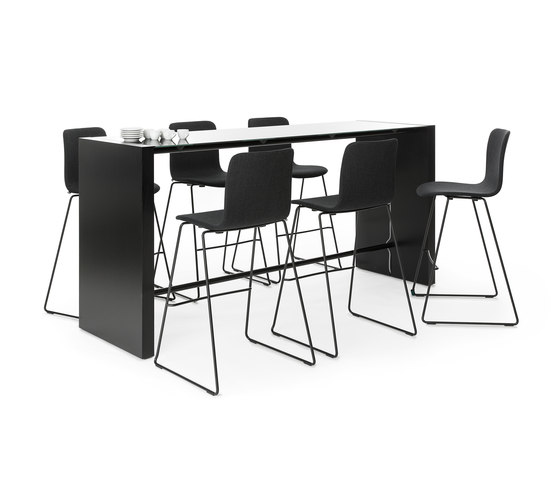 Sola High Bar Upholstered Black | Bar stools | Martela