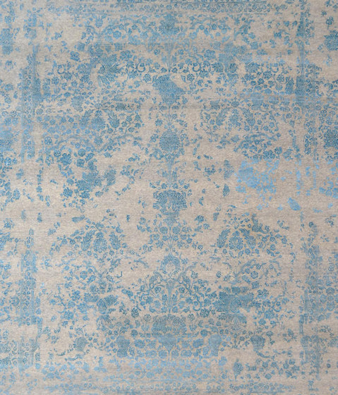 Kashmir Blazed Aqua blue 4808 | Formatteppiche | THIBAULT VAN RENNE