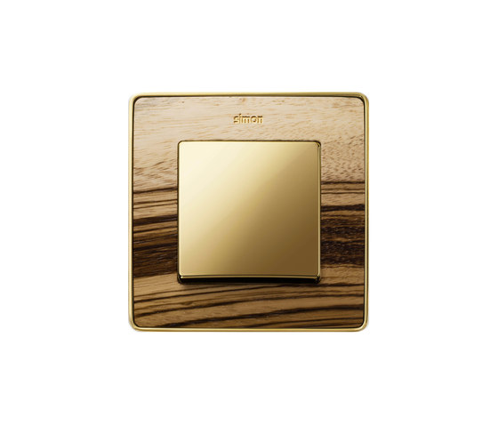 Detail 82 Exclusive | zebrano-gold | Interruttore bilanciere | Simon