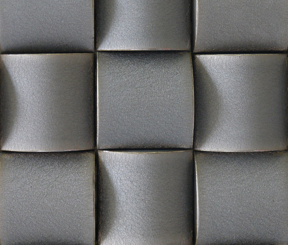 Ichimatsu MA-A 3D ceramic tile, metallic silver | Keramik Fliesen | Kenzan