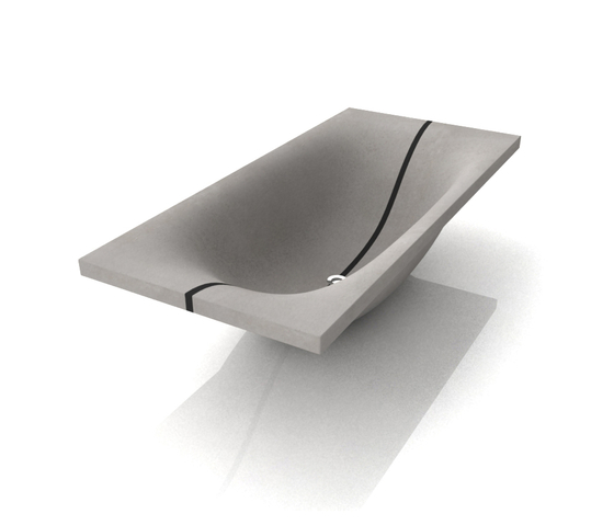 dade WAVE concrete bathtub with stripe | Bathtubs | Dade Design AG concrete works Beton