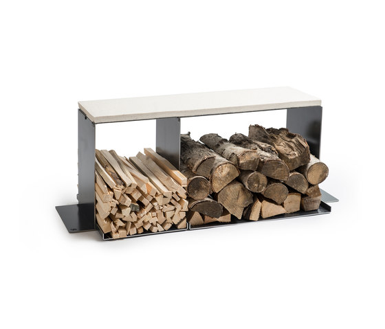 wineTee® wood log holder L | bench | Fireplace accessories | lebenszubehoer by stef’s