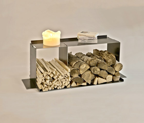 wineTee® wood log holder L | sideboard | Accessoires cheminée | lebenszubehoer by stef’s