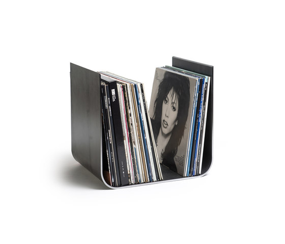 U-Form Schallplattensammler | Schwarzstahl | Behälter / Boxen | lebenszubehoer by stef’s