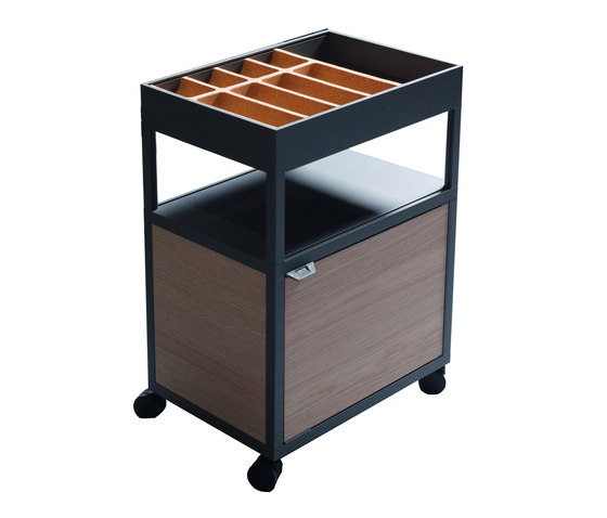 New Order Workspace Trolley with WW-Shape Cork Accessory | Chariots | HAY