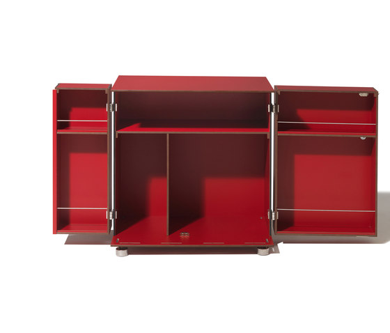 Organizer S bar outdoor cabinet in red | Buffets / Commodes | Citygarten