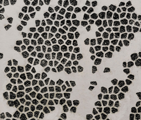 GCFlow Mosaic Ellipse white cement - black aggregate | Béton apparent | Graphic Concrete
