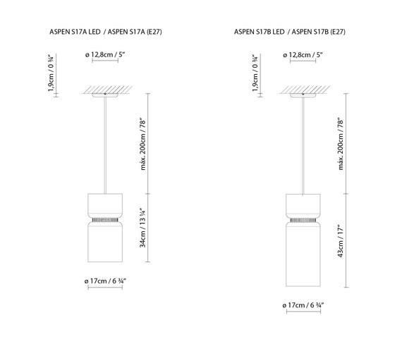 Aspen S17A | Lampade sospensione | B.LUX