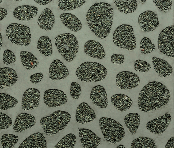 GCNature Pebbles25 nega green cement - green aggregate | Béton apparent | Graphic Concrete