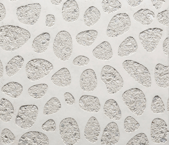 GCNature Pebbles25 nega white cement - white aggregate | Cemento a vista | Graphic Concrete