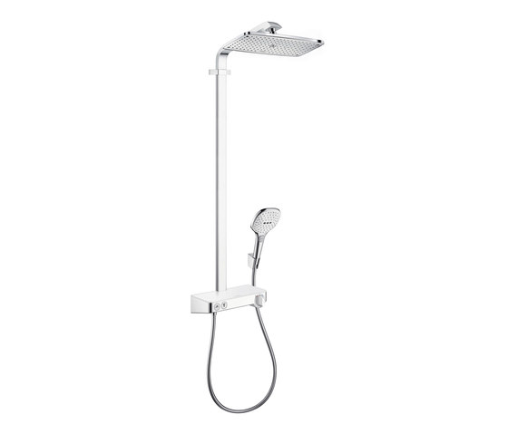 hansgrohe Raindance Select E 360 Showerpipe termostato ducha visto ShowerTablet Select 300 | Grifería para duchas | Hansgrohe