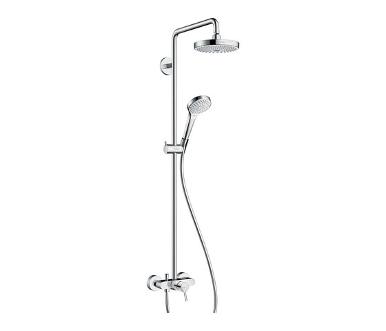 hansgrohe Croma Select S 180 2jet Showerpipe with single lever mixer | Shower controls | Hansgrohe