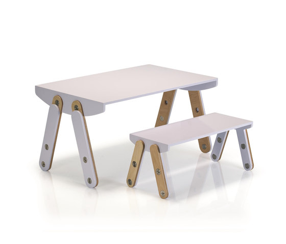 Milky Desk & Bench | Kids tables | GAEAforms