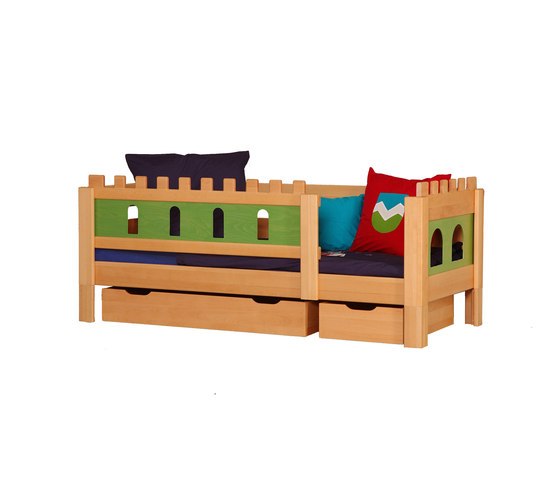 Castle Knight bed with drawers DBA-208.7 | Kids beds | De Breuyn