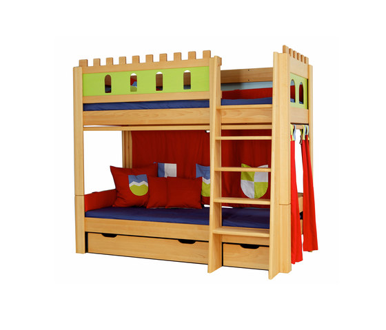 Castle Bunk bed with a guard DBA-208.9 | Kids beds | De Breuyn