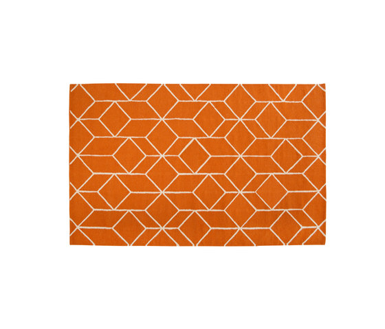 Geo Outline rug | orange | Formatteppiche | Hem