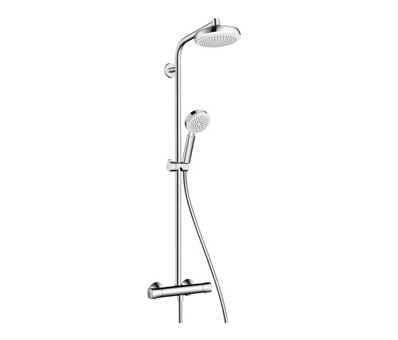 hansgrohe Crometta 160 Showerpipe termostato ducha visto Ecostat Universal | Grifería para duchas | Hansgrohe