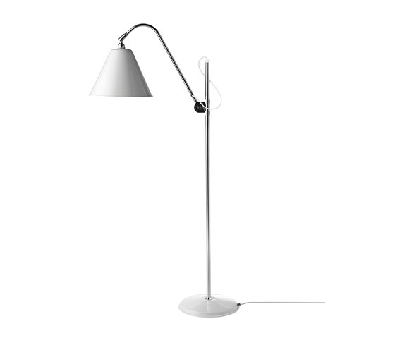 Bestlite BL3 Floor lamp Original Shade | Matt White/Chrome | Free-standing lights | GUBI