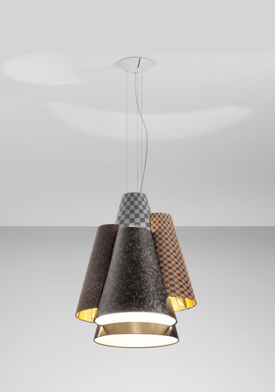 Melting Pot SP 60 dark patterns with diffusers and gold inside | Suspended lights | Axolight