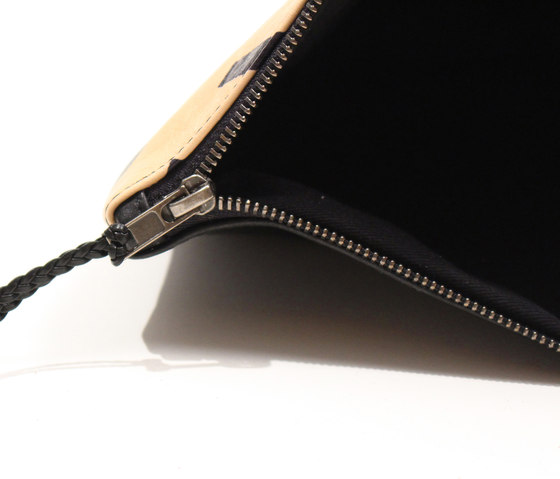 Black Lines Leather Clutch - 11x7.5 | Borse | AVO