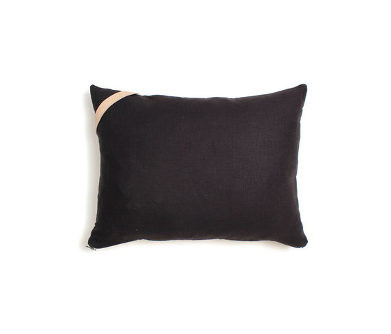 Blue Geometric Leather Pillow - 12x16 | Cojines | AVO