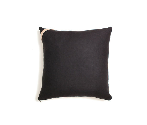 Blue Geometric Leather Pillow - 18x18 | Cojines | AVO
