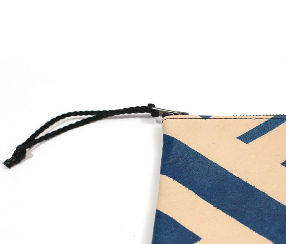 Blue Geometric Leather Clutch - 11x7.5 | Bags | AVO