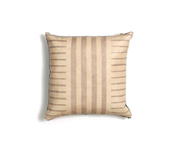 Desert Sand Stripe Leather Pillow - 18x18 | Kissen | AVO