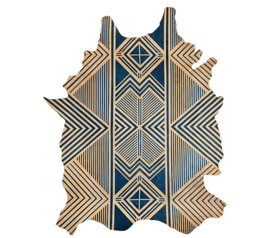 Blue Geometric Rug - Full Hide | Tappeti / Tappeti design | AVO