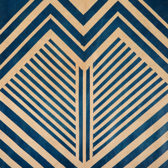 Blue Geometric Rug - Half Hide | Rugs | AVO