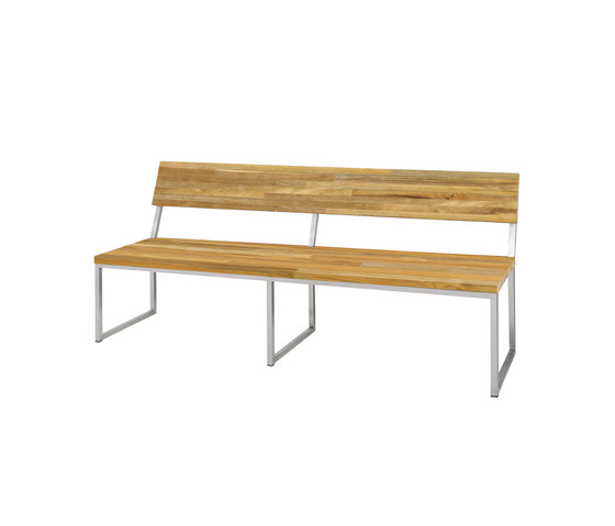 Oko bench 185 cm with backrest (random laminated top) | Benches | Mamagreen