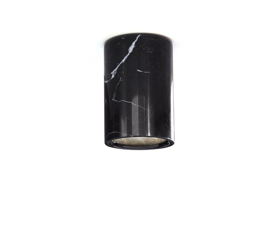 Solid | Downlight Cylinder in Nero Marquina Marble | Lampade plafoniere | Terence Woodgate
