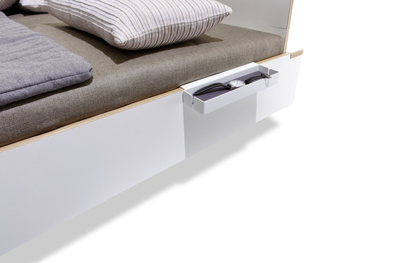 Flai bed CPL white with headboard | Beds | Müller small living