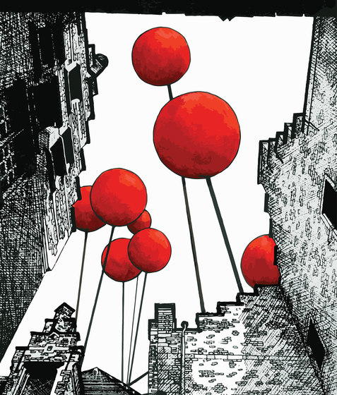 Street Art | Balloon City - Reach for the sky | Bespoke wall coverings | Mr Perswall