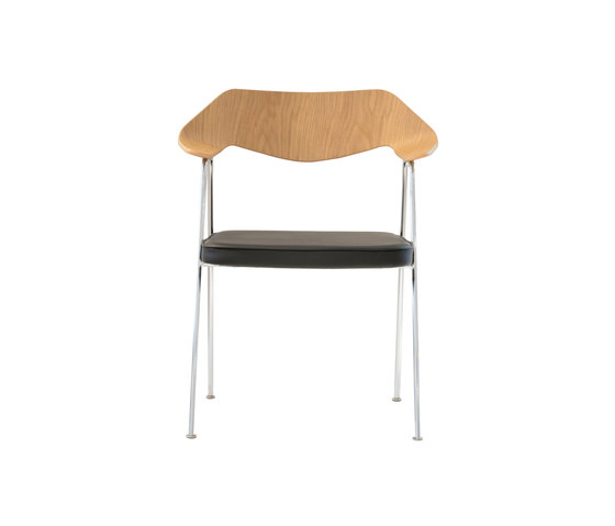 675 chair oak and chrome | Chaises | Case Furniture