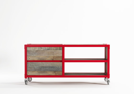 Atelier TV CHEST 2 COMPARTMENTS 2 DRAWERS | Armoires & chariots média | Karpenter