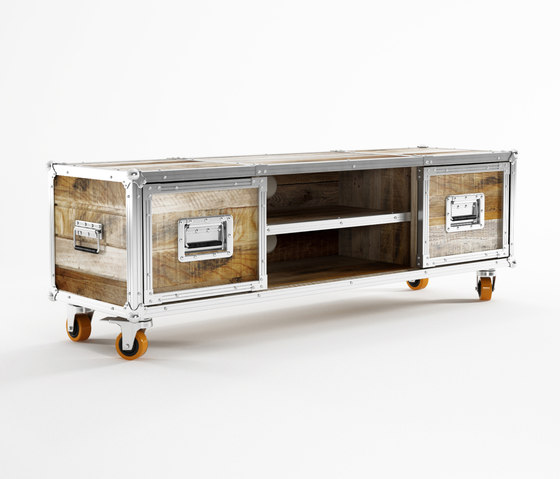 Roadie TV CHEST W/ 2 DRAWERS | Armoires & chariots média | Karpenter