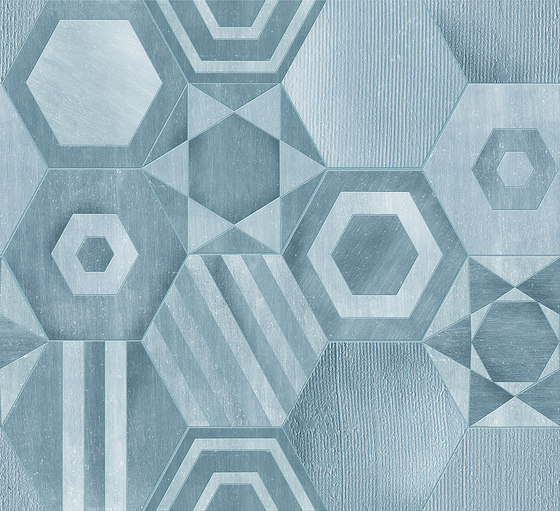 Hexagons | Carta parati / tappezzeria | Inkiostro Bianco