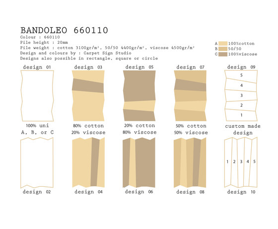 Bandoleo 660110 | Tapis / Tapis de designers | CSrugs