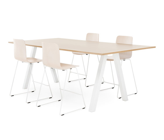 Frankie Conference Table High A-Leg 90cm Wood | Tables hautes | Martela