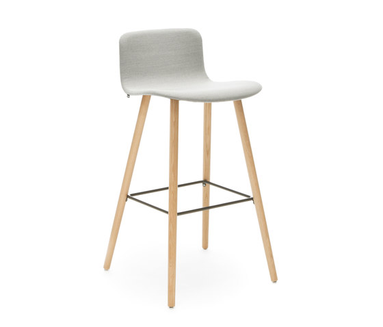Sola Barstool Wooden Base Low Backrest | Bar stools | Martela