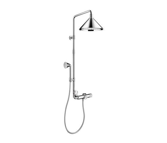 AXOR ShowerProducts Showerpipe with thermostatic mixer and 2jet overhead shower designed by Front EcoSmart 9 l/min | Robinetterie de douche | AXOR