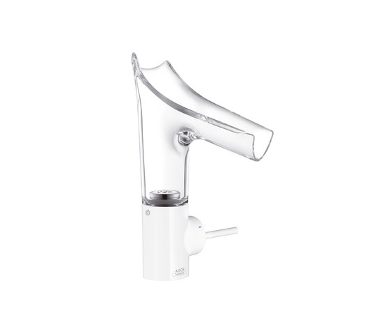 AXOR Starck V Single lever basin mixer 250 with glass spout - diamond cut | Wash basin taps | AXOR